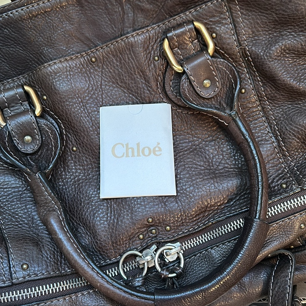 Chloe large paddington hobo bag in dark brown leather. Gorgeous - Picture 6 of 7